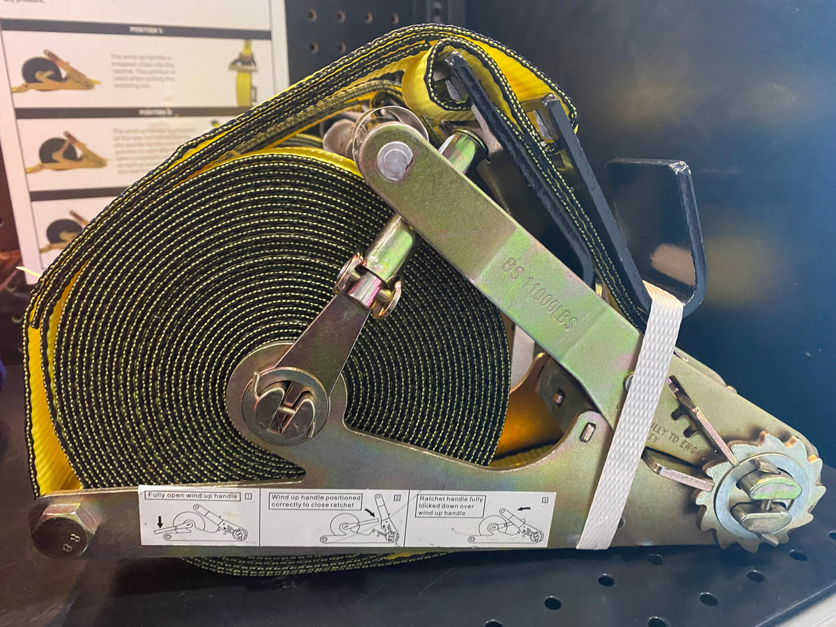 2” x 30’ PATENTED Self Contained Ratchet and Strap Assemly Best Tarps