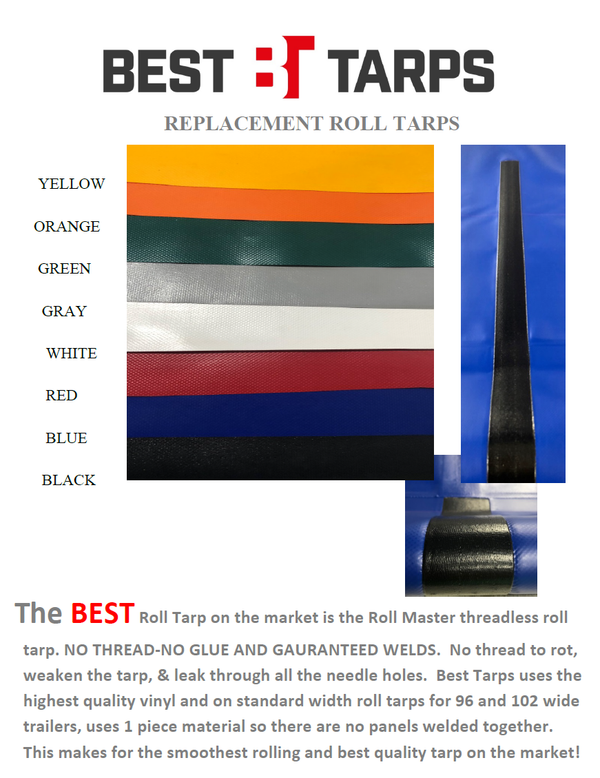 18 oz Replacement Roll Tarp for 102
